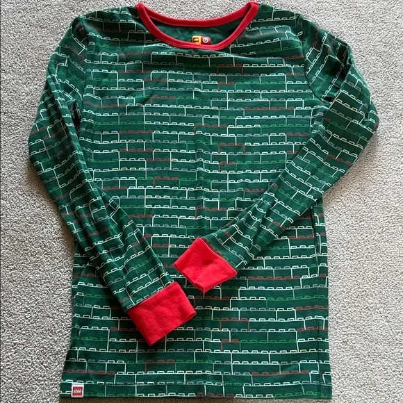 Cozy Lego Green and Red Kids Pajamas - Picture 3 of 5